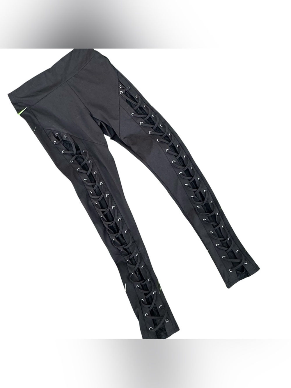 Killstar Goth Punk Alternative Lacey Lace Up Corset Black Crypt Leggings M NWT